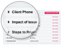 Customize ticket fields, automatic e-mail notifications & more